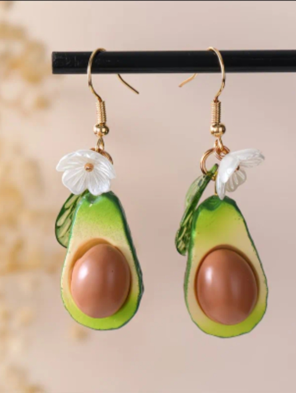 Colorful Fruit Dangle Earrings - Assorted Fruit Styles - Picture 3 of 7